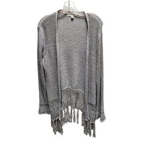 Knox Rose silver  Gray Cardigan Sweater Size small